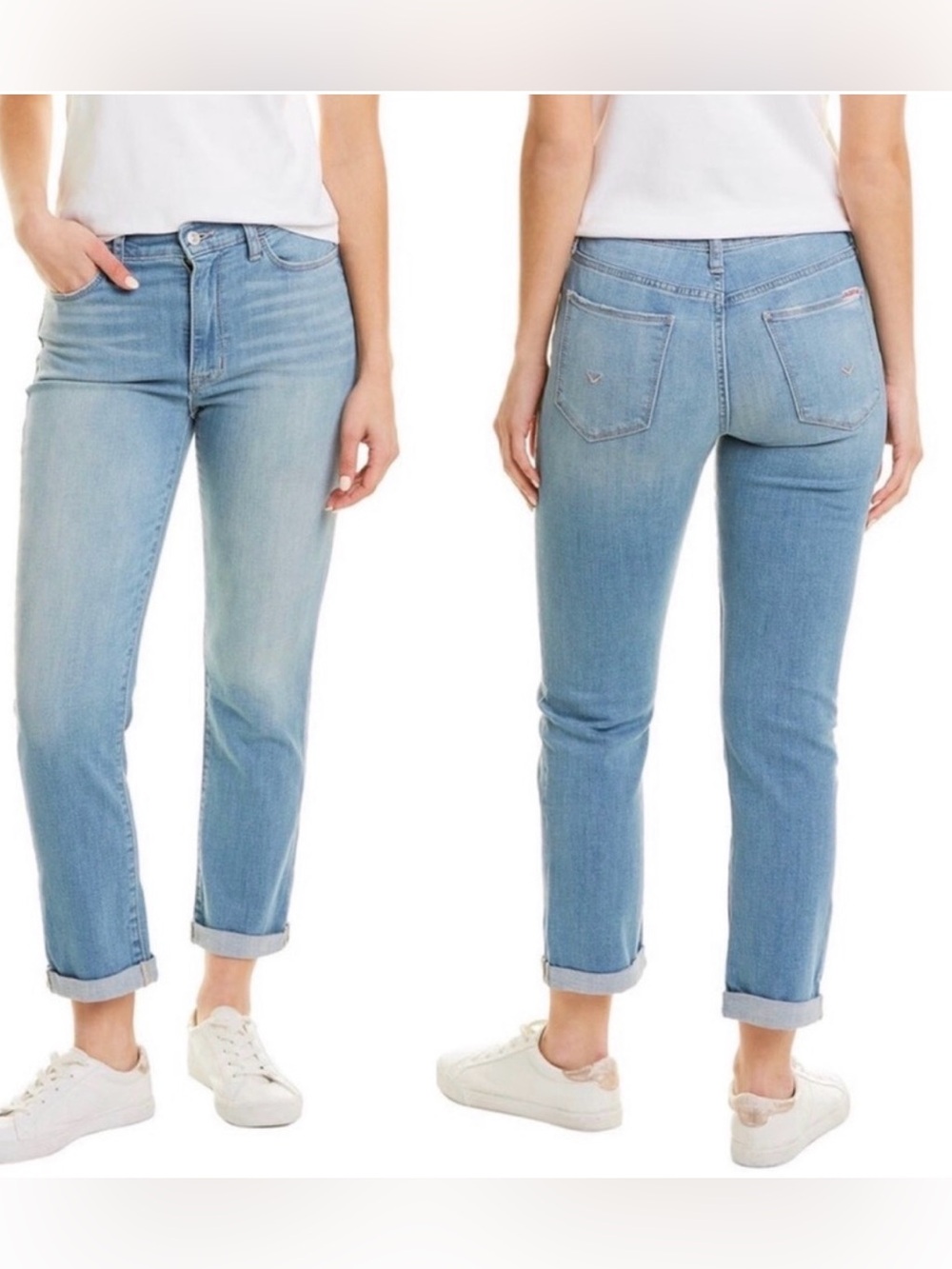 Hudson Blair High Rise Straight Crop Jeans